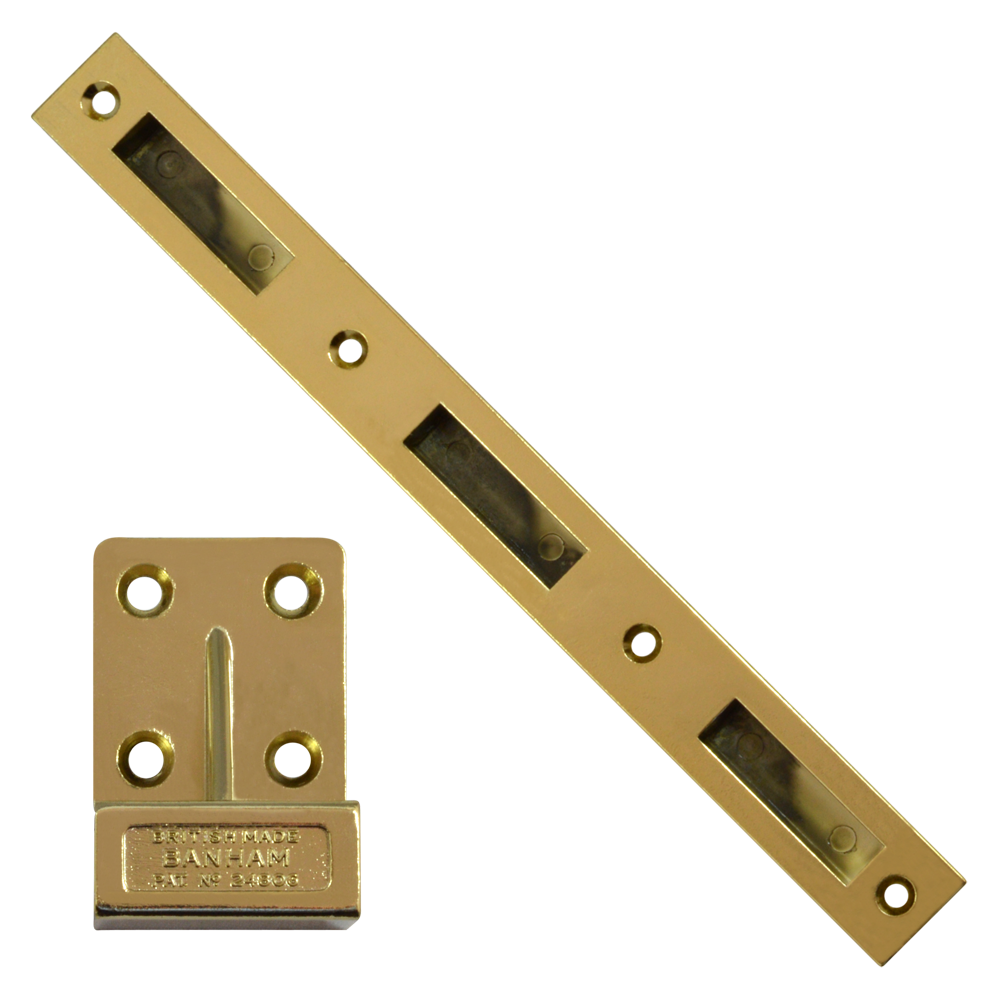 Banham W107 Sash Window Lock Polished Brass