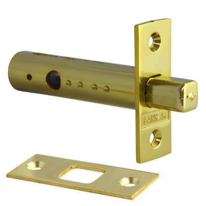 Banham R102 Door Security Bolt - Key 76mm - Polished Brass