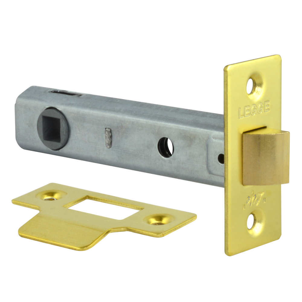 Legge 3722 & 3724 Tubular Latch 95mm - Polished Brass