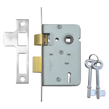 Legge 159 & 2378 2 Lever Sashlock 64mm Keyed To Differ - Stainless Steel