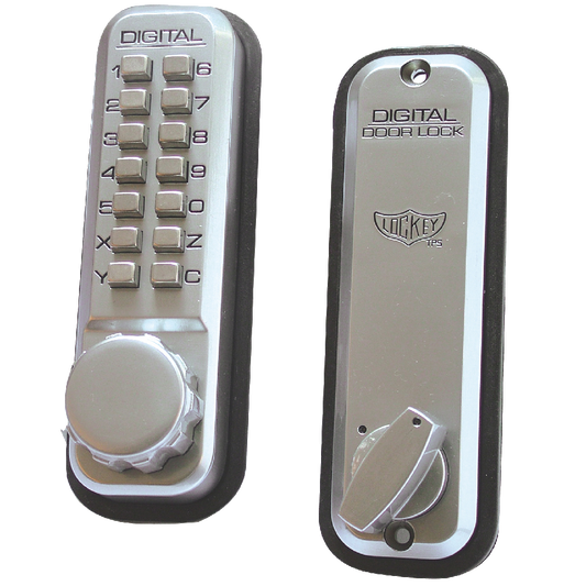 LOCKEY 2100 Series Digital Lock With Mortice Dead Bolt Satin Chrome