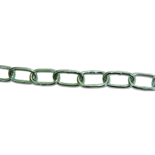 ENGLISH CHAIN Zinc Plated Welded Steel Chain 30m Chain 3mm Link Diameter ZP