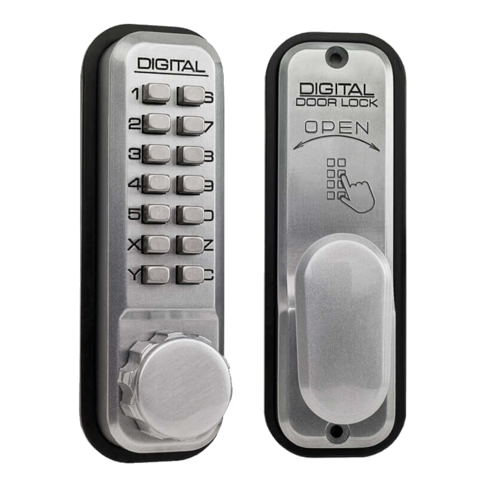 LOCKEY 2430 Series Digital Lock Without Holdback Satin Chrome