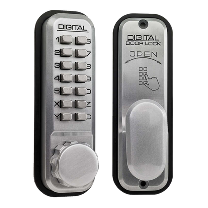 LOCKEY 2430 Series Digital Lock Without Holdback Satin Chrome