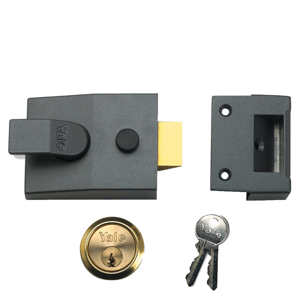 YALE 84 & 88 Non-Deadlocking Nightlatch 60mm with Cylinder 88 - Polished Brass