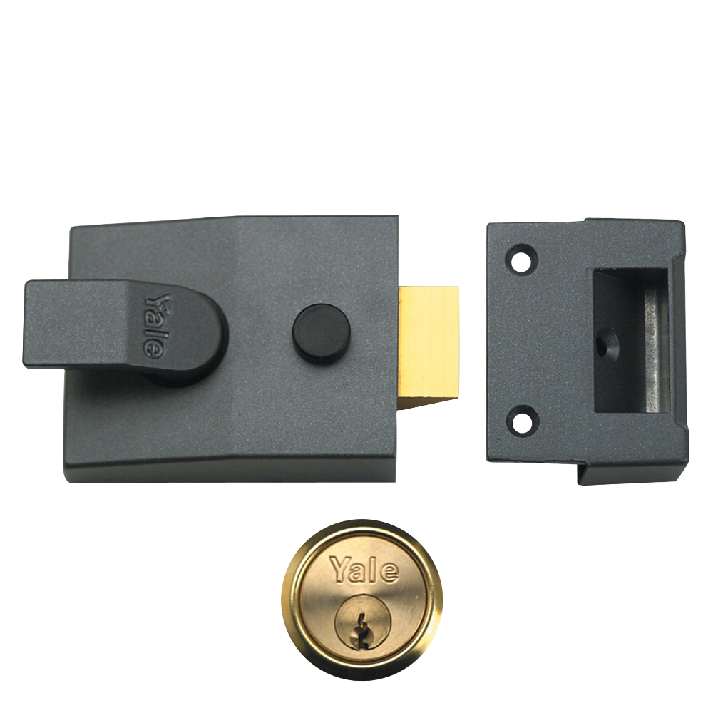 YALE 85 & 89 Deadlocking Nightlatch 60mm Cyl - Polished Brass