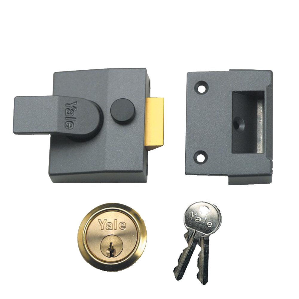 YALE 84 & 88 Non-Deadlocking Nightlatch 40mm with Cylinder 84 - Polished Brass