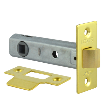 Legge 3722 & 3724 Tubular Latch 79mm With Slot - Polished Brass