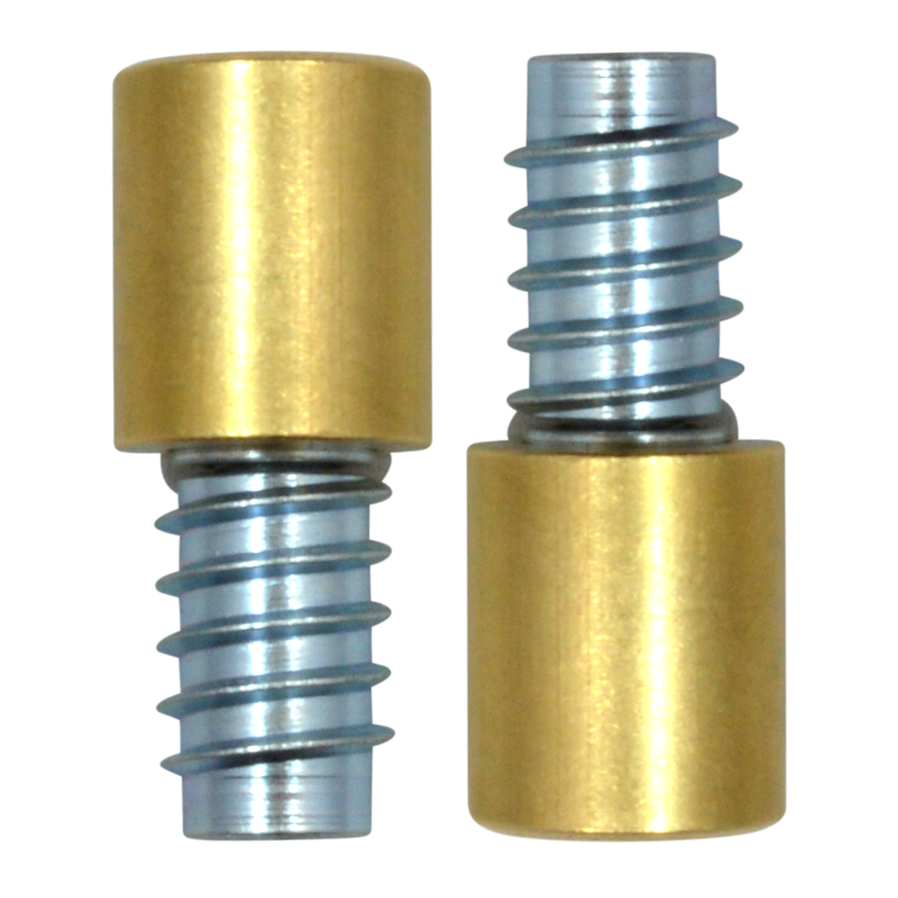 BRAMAH R1 ROLA Sash Window Stop 19mm R1/01B 2 Locks & 2 Inserts - Polished Brass