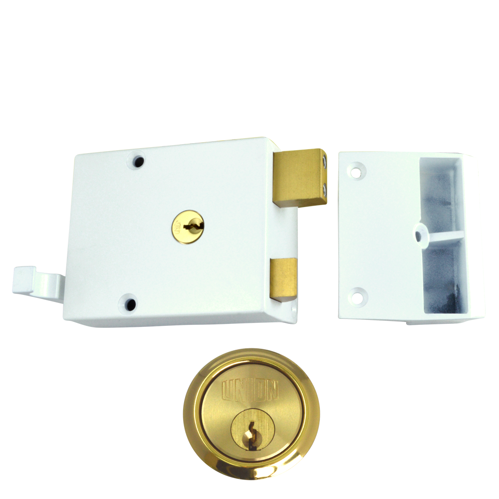 UNION 1332 & 1334 Drawback Rimlock 60mm WE Case Cyl - Polished Lacquered Brass