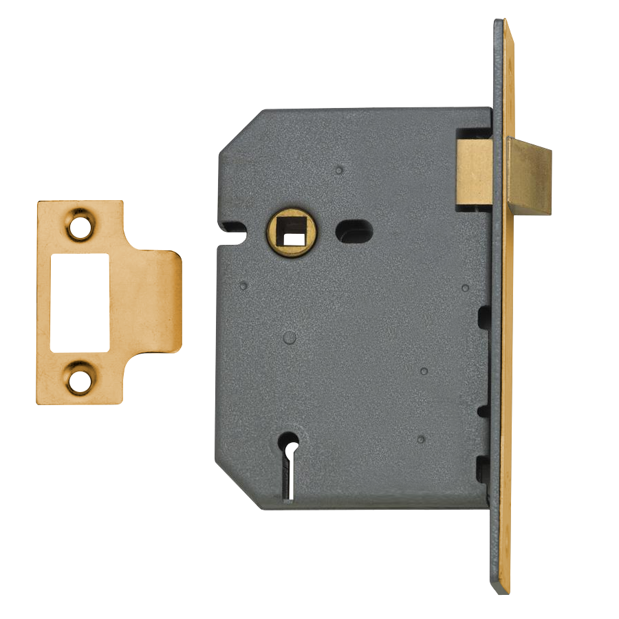 UNION 2657 Mortice Latch 75mm - Polished Lacquered Brass