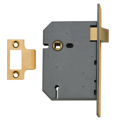 UNION 2657 Mortice Latch 75mm - Polished Lacquered Brass