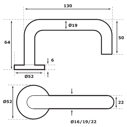 ABLOY 60-0319-SSS Futura Lever Handle Pair To Suit the EL560 & EL561