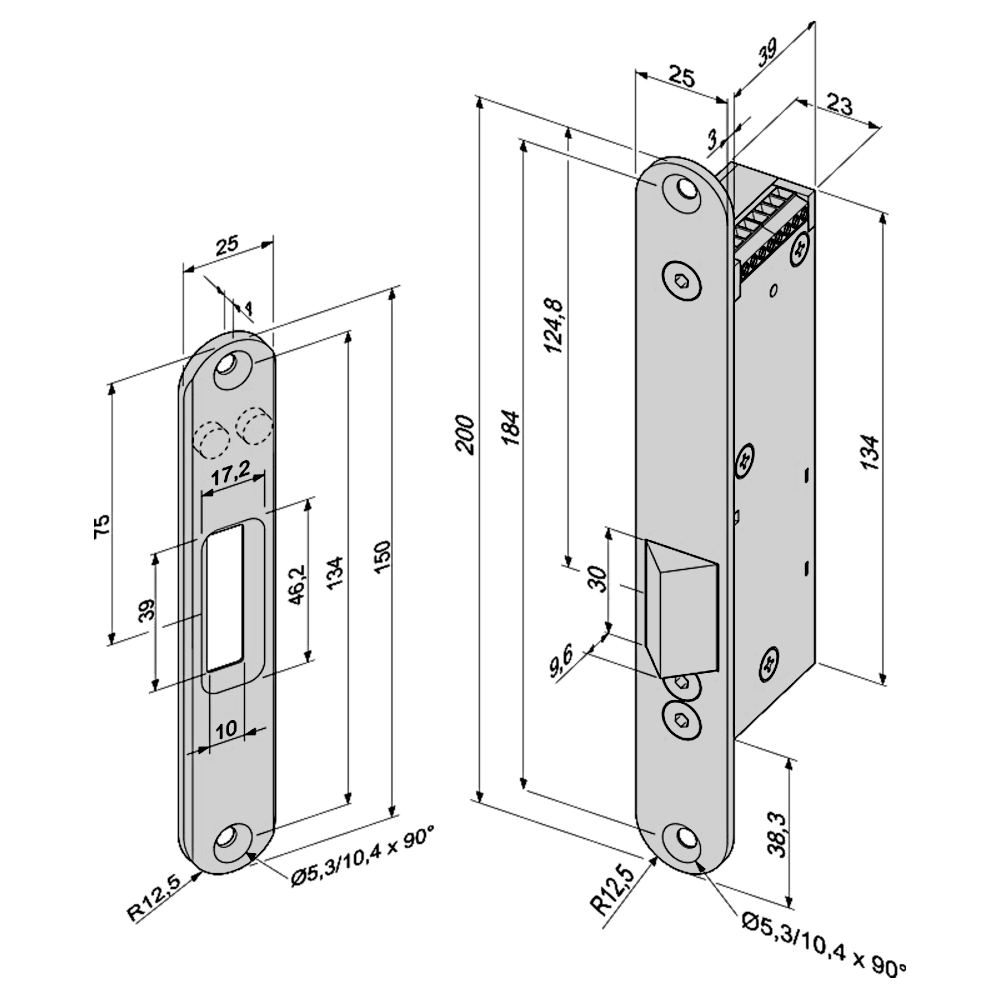 ABLOY Eff Eff 351M.80 Motorised Lock 12/24V DC Fail Unlocked