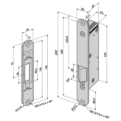 ABLOY Eff Eff 351M.80 Motorised Lock 12/24V DC Fail Unlocked