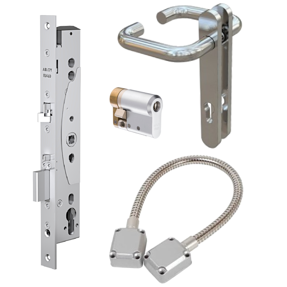 ABLOY EL460 Narrow Stile DIN Electric Lock EN179 Compliant Package 3E