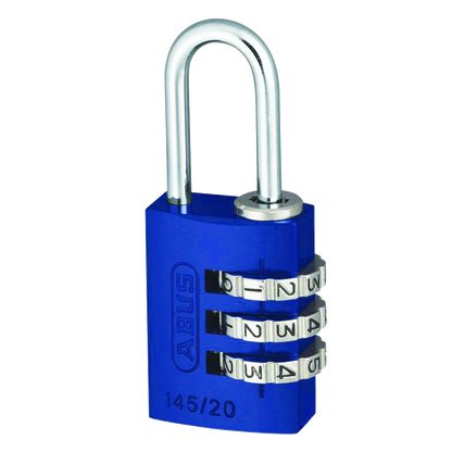 ABUS 145 Series Coloured Aluminium Combination Open Shackle Padlock