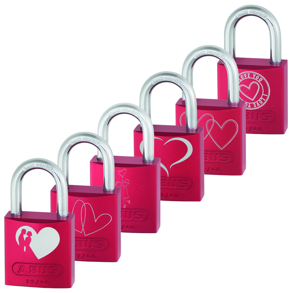 ABUS 72/40 Red Love Locks Padlocks