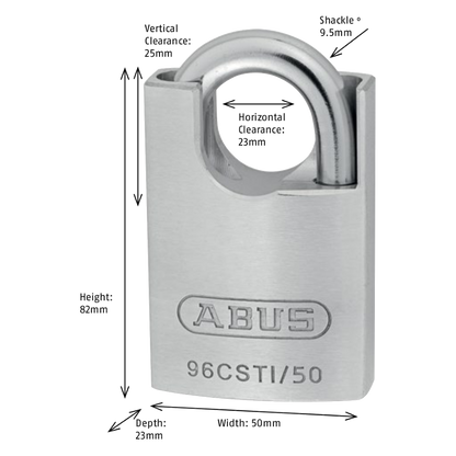 ABUS Titalium 96TICS Series Closed Shackle Padlock