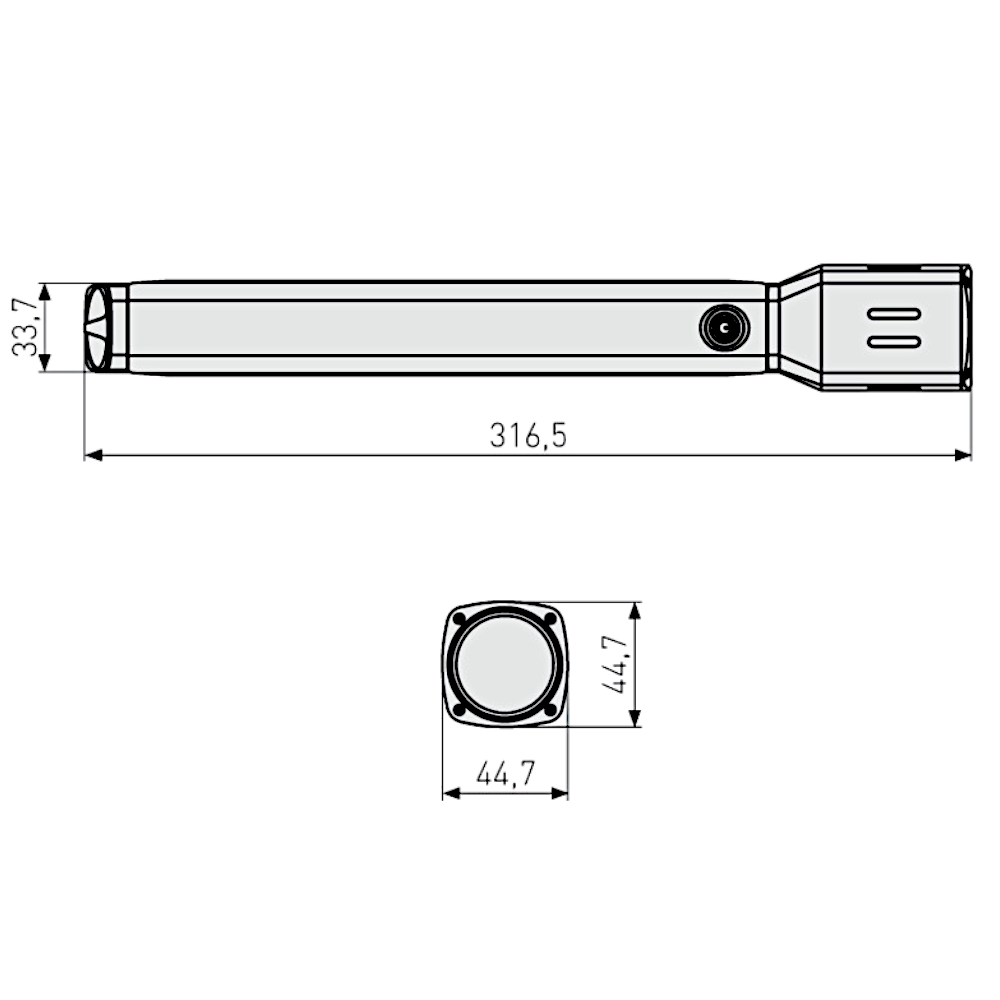 ABUS LED Torch 900 Lumen With 300 Metre Beam Range And Zoom TL-530