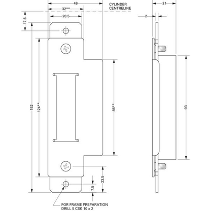 ADAMS RITE 1890 Faceplate