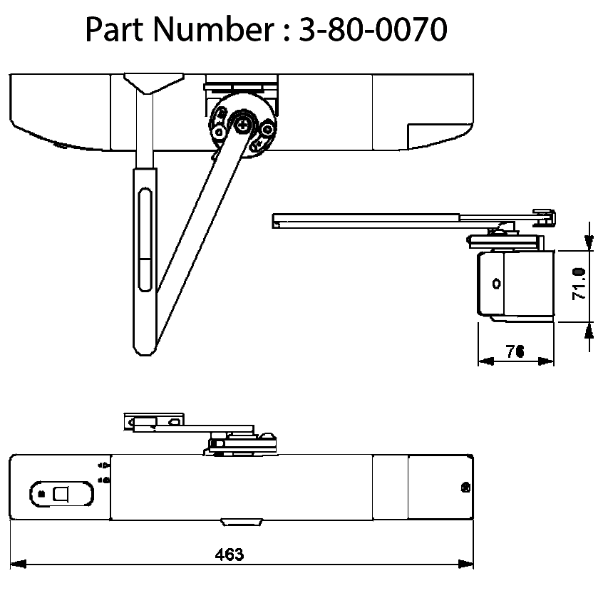 AGRIPPA Sound Activated Size 4 Digital Fire Door Closer