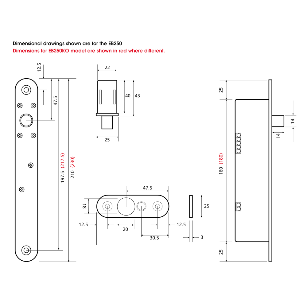 ALPRO EB250 12V/24V DC Monitored Solenoid Bolt SS