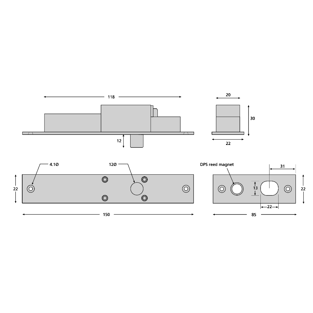 ALPRO EB501 12V DC Mini Solenoid Bolt