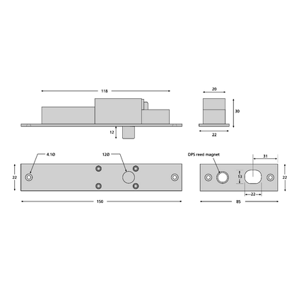 ALPRO EB501 12V DC Mini Solenoid Bolt