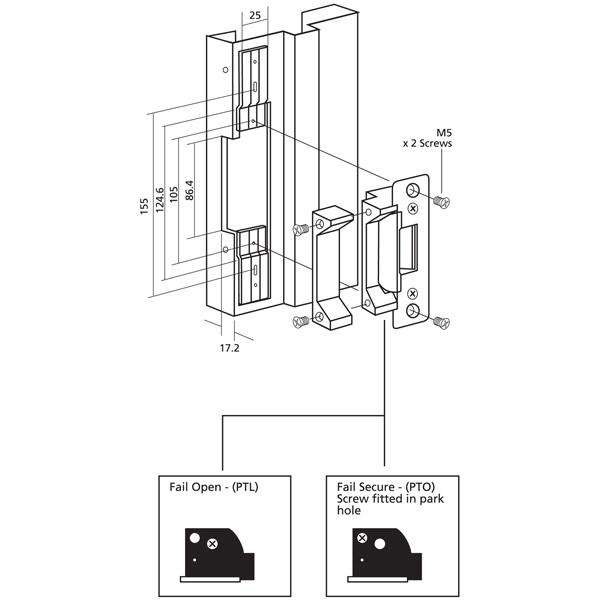 ALPRO EL900 Series 12V DC Mortice Release