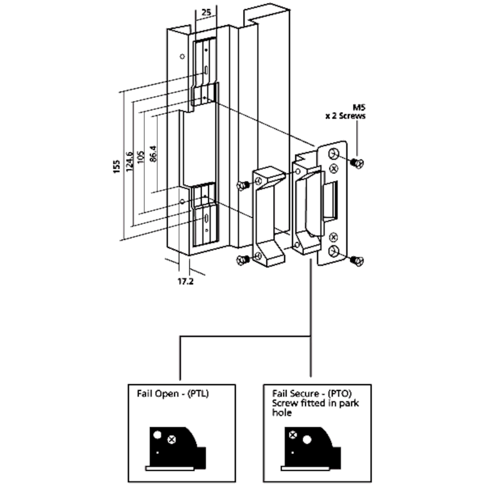 ALPRO EL900 Series 24V DC Mortice Release