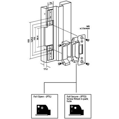 ALPRO EL900 Series 24V DC Mortice Release