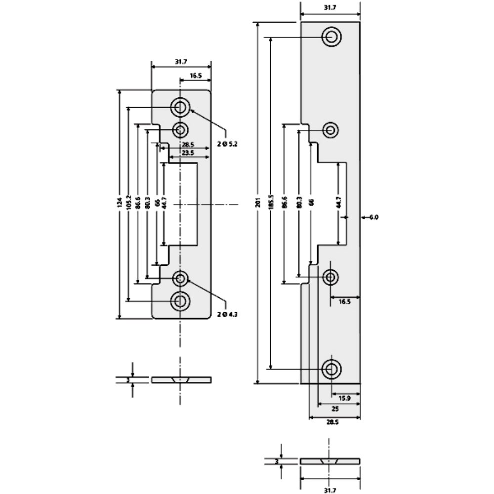 ALPRO EL900 Series 24V DC Mortice Release