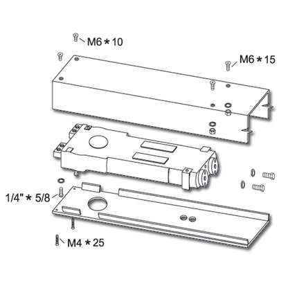 ALPRO PRO50 Medium Duty Transom Door Closer C/W Pivot & Arm (12mm Spindle)