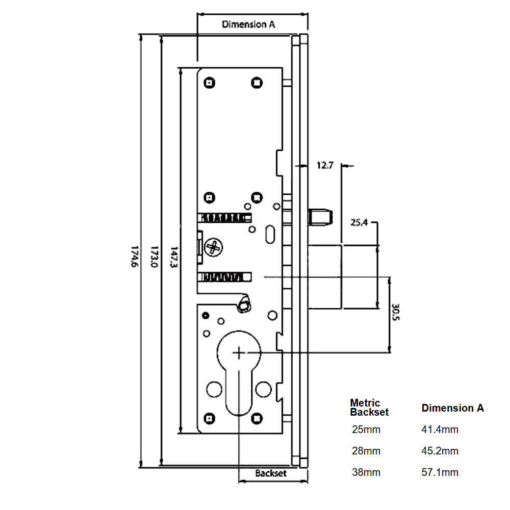 ALPRO Euro Mortice Deadlatch Case