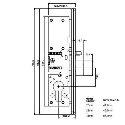 ALPRO Euro Mortice Deadlatch Case