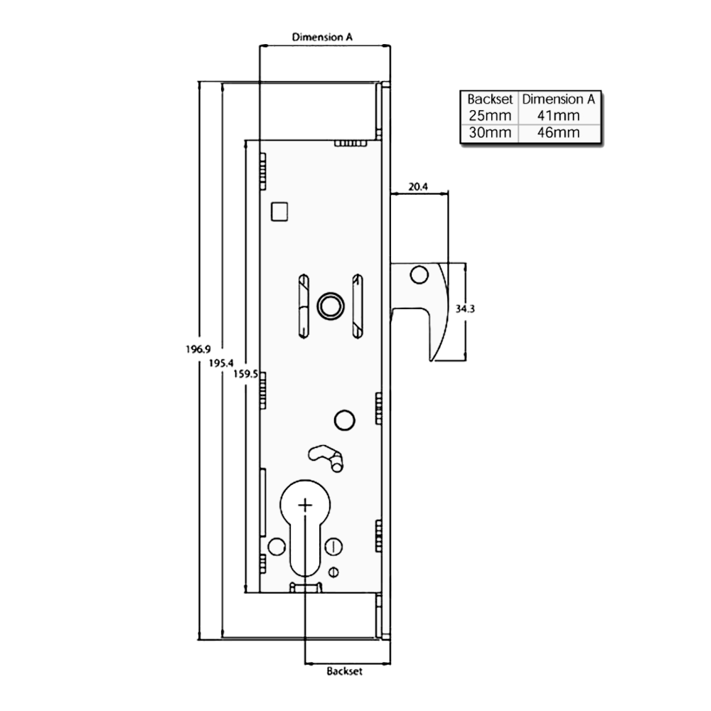 ALPRO Euro Mortice Hookbolt Case