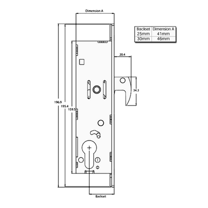 ALPRO Euro Mortice Hookbolt Case