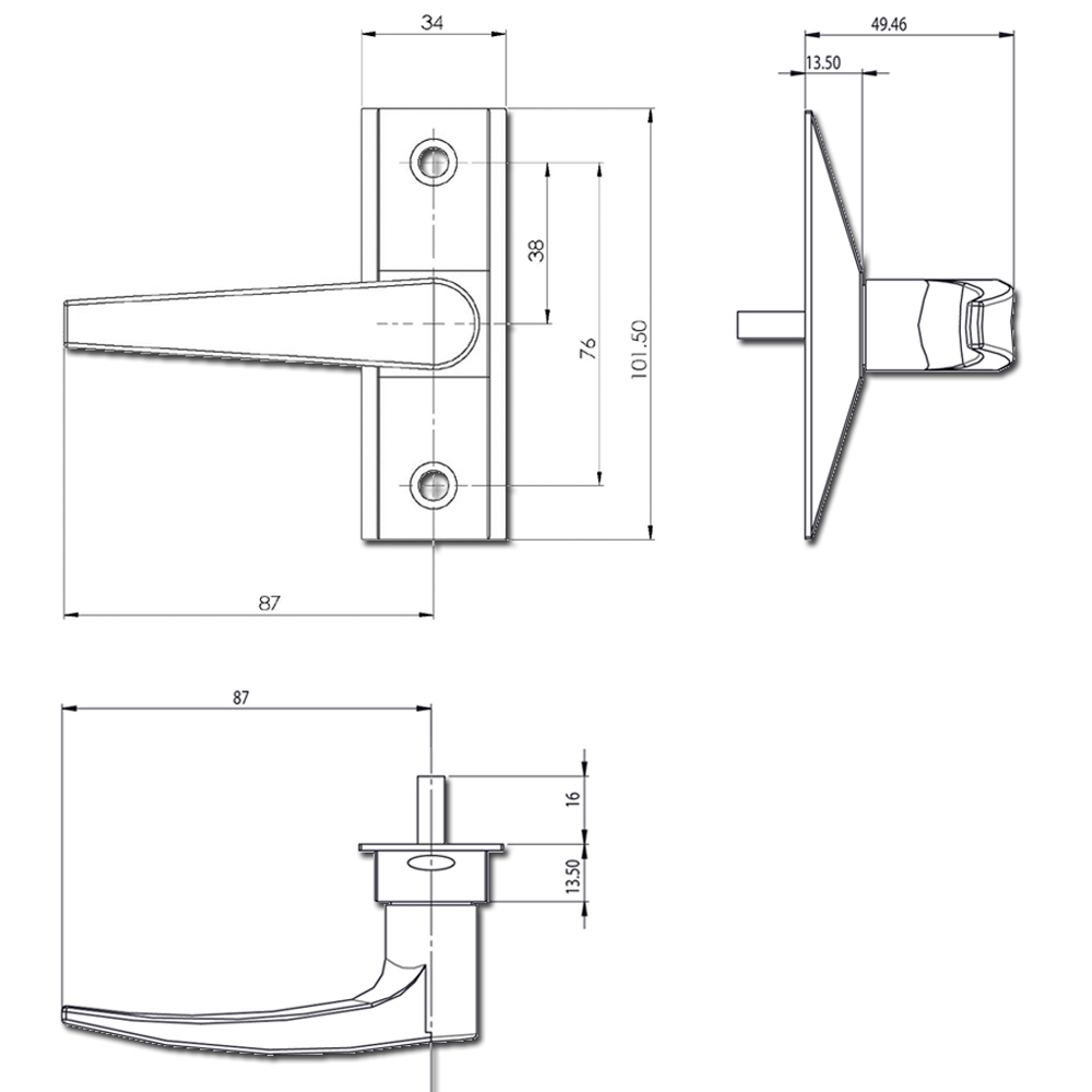 ALPRO 456 Lever Handle