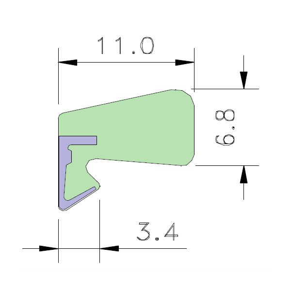 AQUAMAC 109 Draught Strip Seal