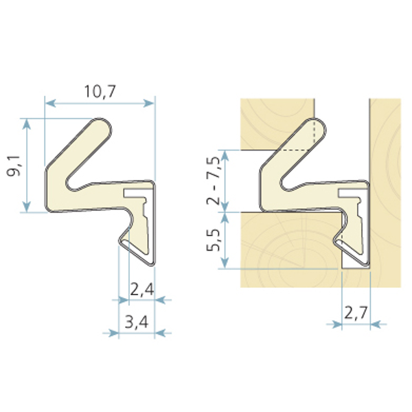 AQUAMAC 21 Draught Strip Seal