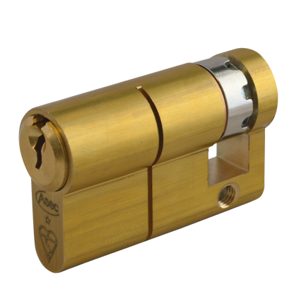 ASEC Kite Euro Half Cylinder 50mm 40/10 Keyed To Differ PB Pro - Satin Brass