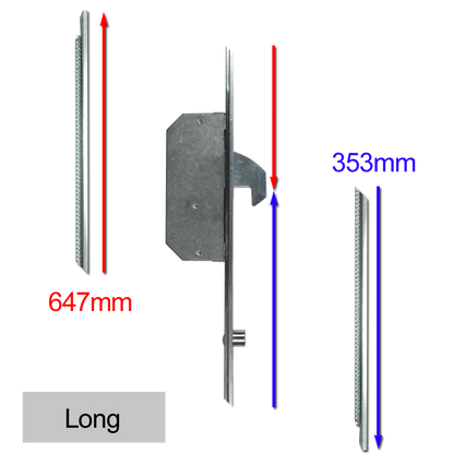 ASEC Modular Repair Lock Locking Point Extensions (UPVC Door) - 2 Hook & 2 Roller Long