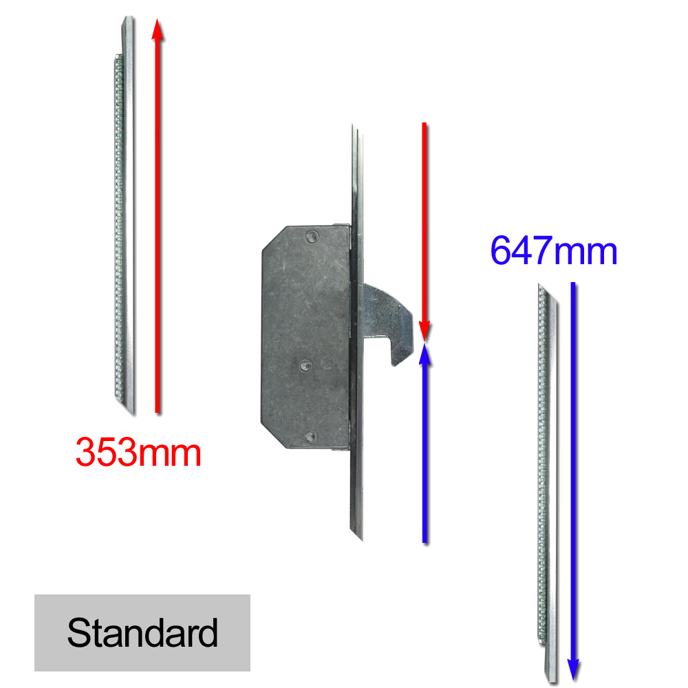 ASEC Modular Repair Lock Locking Point Extensions (UPVC Door) - 2 Hook Std