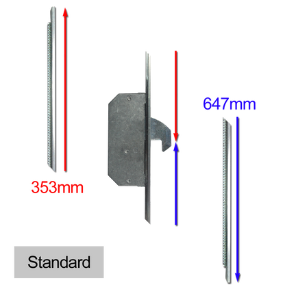 ASEC Modular Repair Lock Locking Point Extensions (UPVC Door) - 2 Hook Std