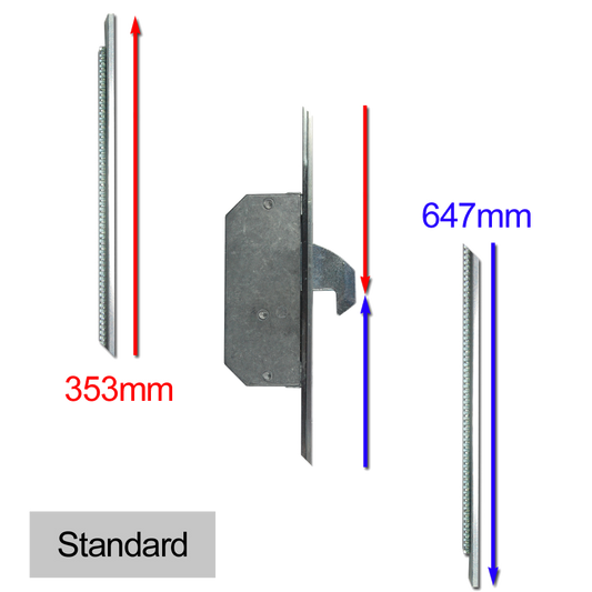 ASEC Modular Repair Lock Locking Point Extensions (UPVC Door) - 2 Hook Std