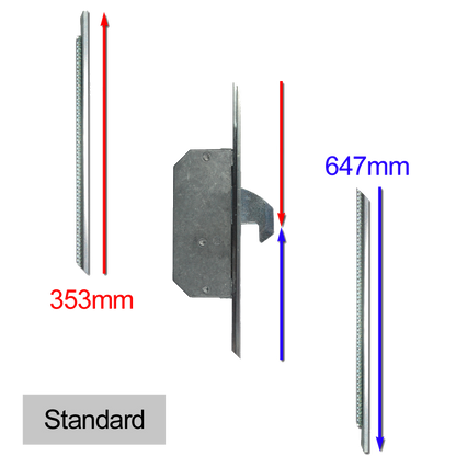 ASEC Modular Repair Lock Locking Point Extensions (Timber Door) - 2 Hook Std