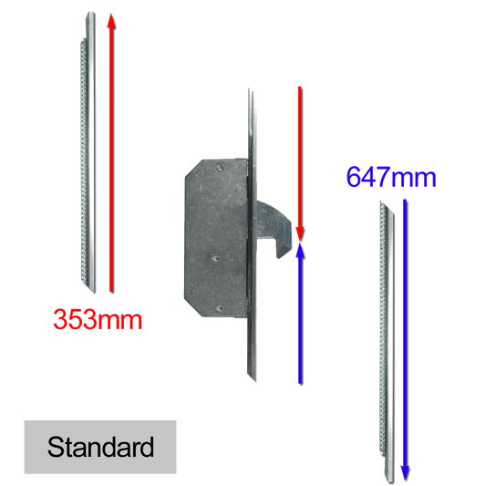 ASEC Modular Repair Lock Locking Point Extensions (Timber Door) - 2 Hook Std