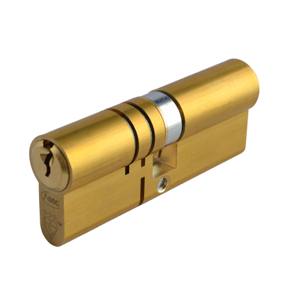 ASEC Kite Elite 3 Star Snap Resistant Double Euro Cylinder 75mm 35Ext/40 30/10/35 Keyed To Differ Pro - Satin Brass