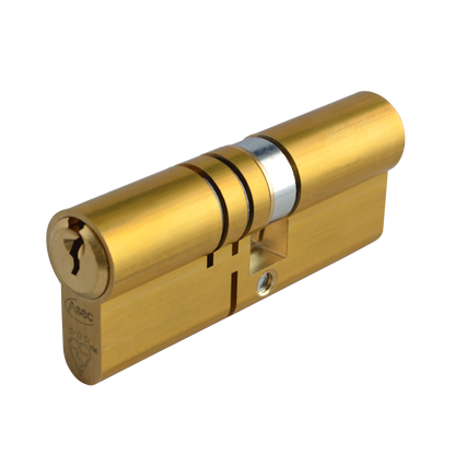 ASEC Kite Elite 3 Star Snap Resistant Double Euro Cylinder 75mm 40Ext/35/10/30 Keyed To Differ Pro - Satin Brass